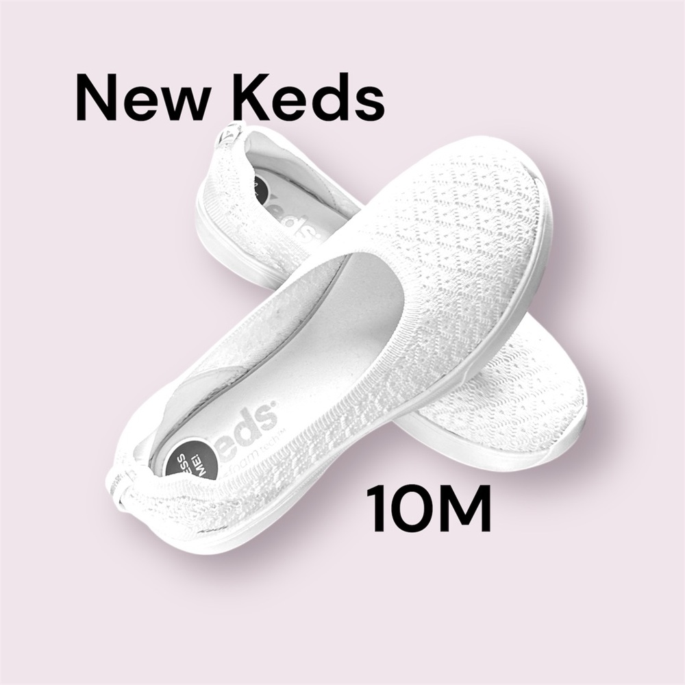 Keds Woman’s White Slip-On Sneakers. NEW❤️